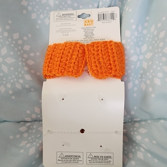 NWT Rising Star Jackolantern Headwrap Sock Set Halloween Costume 0-12M Baby New - Picture 2 of 6